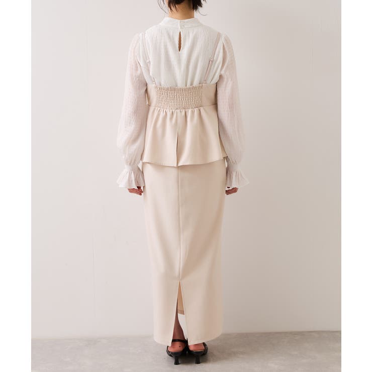 【WEB限定】美easyコンフォートツイルペプラム切替キャミワンピース イージー… | VIS  | 詳細画像19 