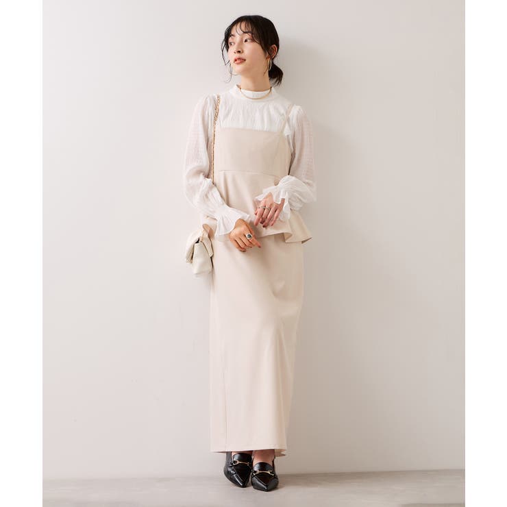 【WEB限定】美easyコンフォートツイルペプラム切替キャミワンピース イージー… | VIS  | 詳細画像2 