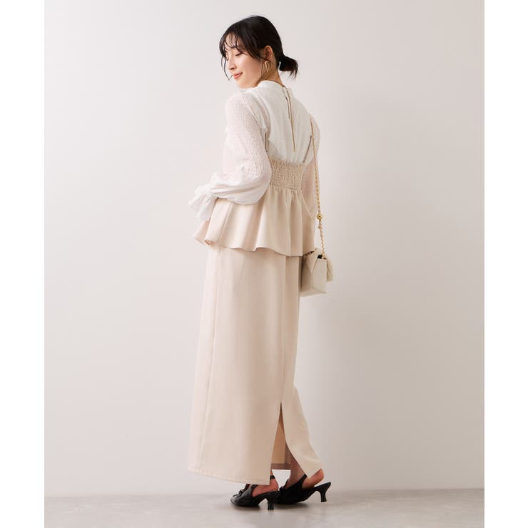 【WEB限定】美easyコンフォートツイルペプラム切替キャミワンピース イージー… | VIS  | 詳細画像3 