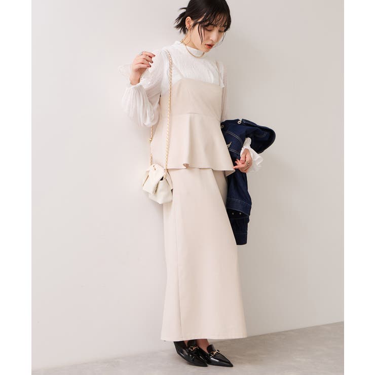 【WEB限定】美easyコンフォートツイルペプラム切替キャミワンピース イージー… | VIS  | 詳細画像4 