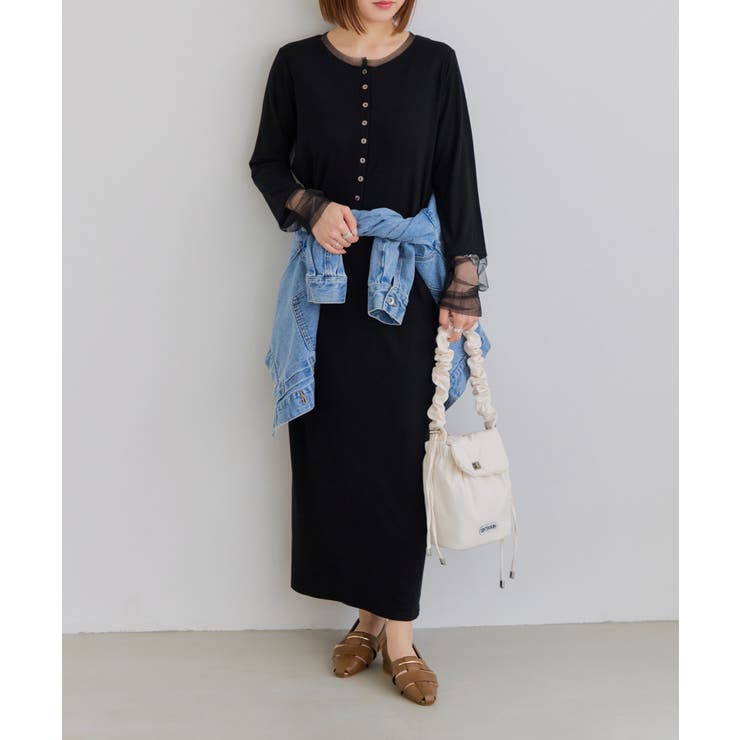 【WEB限定】チュールレイヤード風ワンピース | VIS  | 詳細画像6 