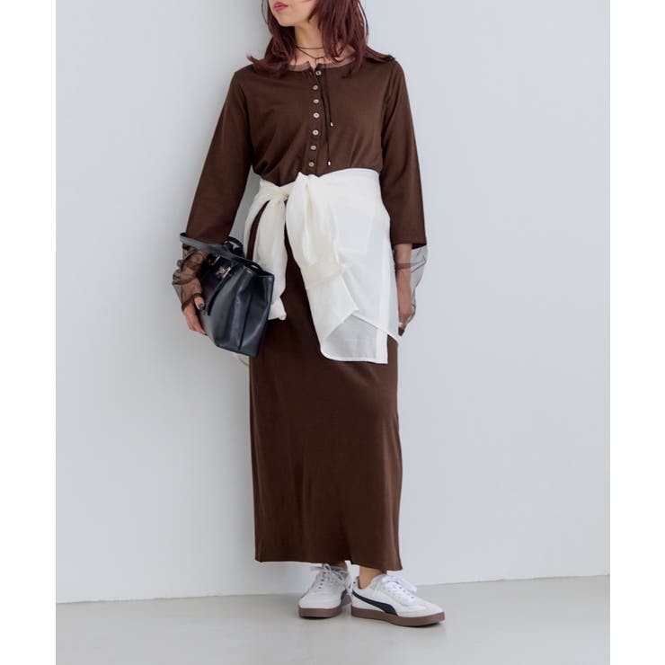 【WEB限定】チュールレイヤード風ワンピース | VIS  | 詳細画像9 