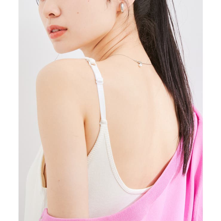 【洗える】カップ付きバックオープンキャミソール | VIS  | 詳細画像18 