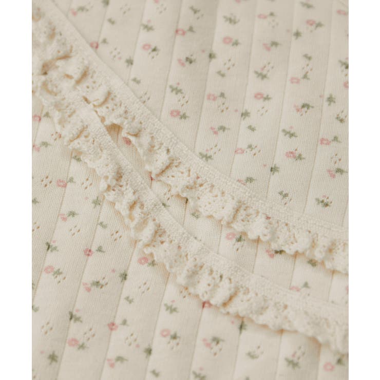 【洗える】パターンメッシュフリルキャミソール | VIS  | 詳細画像19 