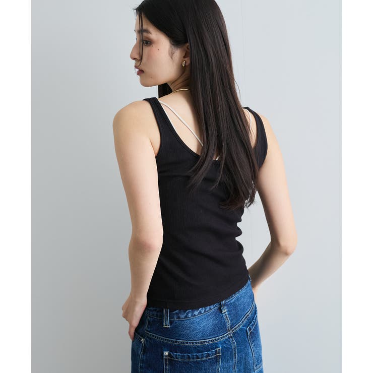 【洗える】タイニーストラップラメタンクトップ | VIS  | 詳細画像4 