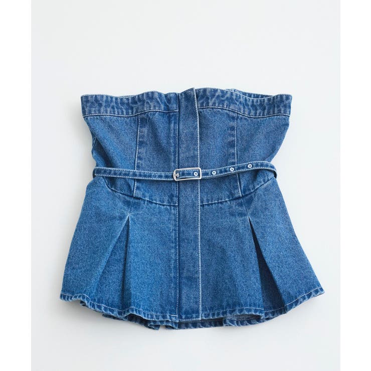 【洗える】デニムフレアベアトップ | VIS  | 詳細画像12 