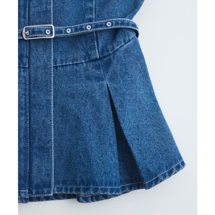 【洗える】デニムフレアベアトップ | VIS  | 詳細画像16 