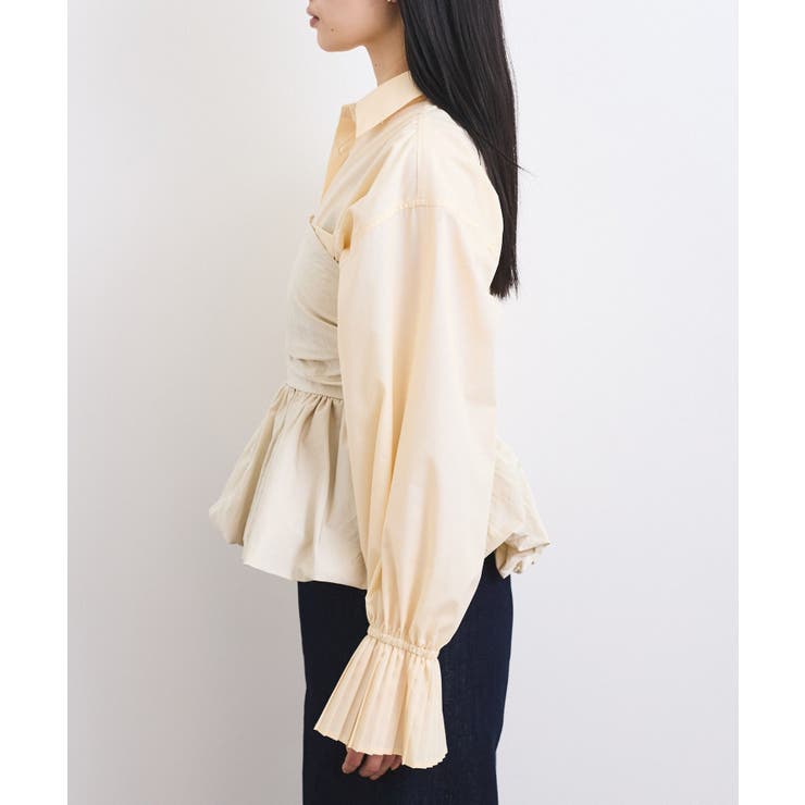 コサージュ付きバルーンナイロンビスチェ | VIS  | 詳細画像10 