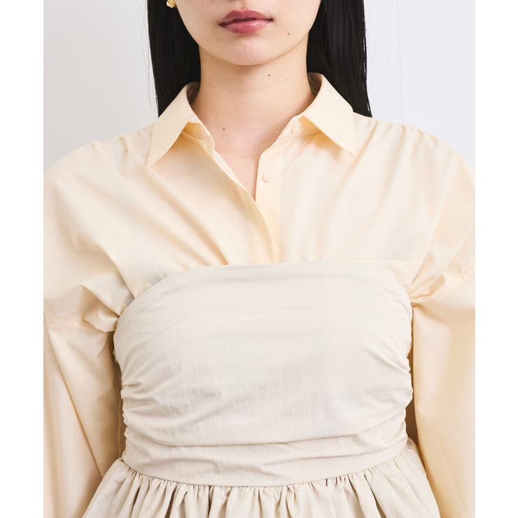 コサージュ付きバルーンナイロンビスチェ | VIS  | 詳細画像15 