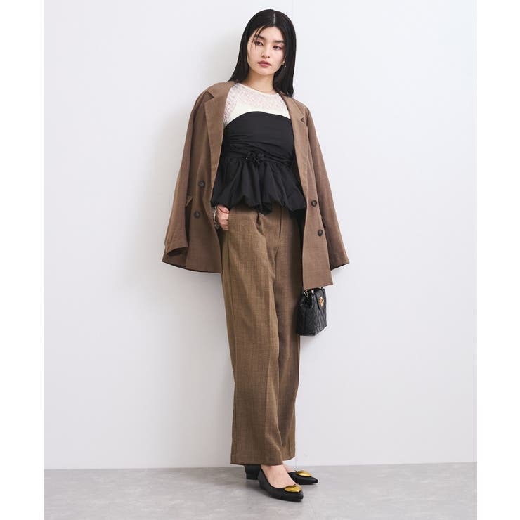 コサージュ付きバルーンナイロンビスチェ | VIS  | 詳細画像2 