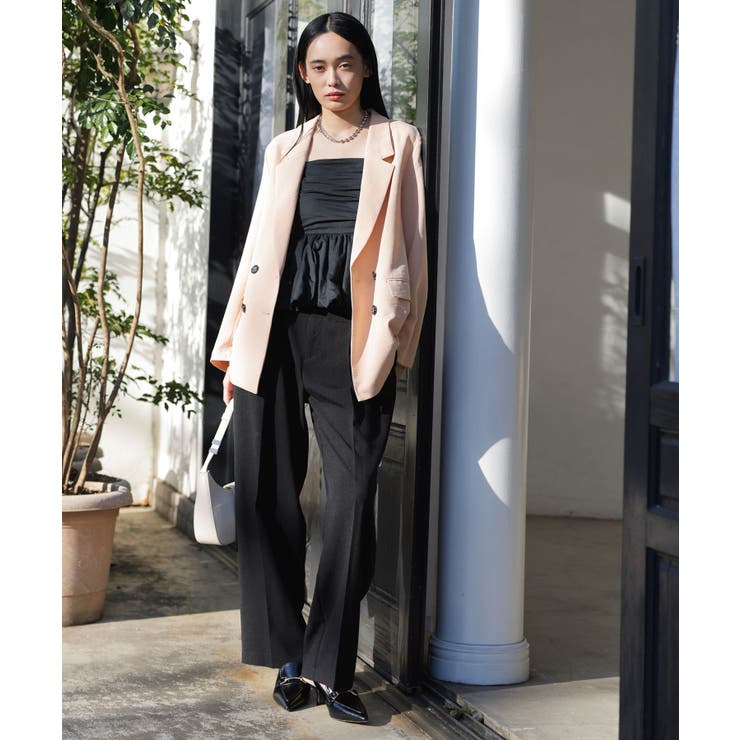 コサージュ付きバルーンナイロンビスチェ | VIS  | 詳細画像28 