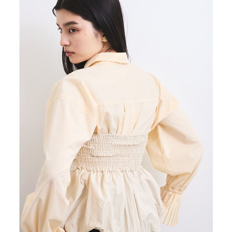 コサージュ付きバルーンナイロンビスチェ | VIS  | 詳細画像8 