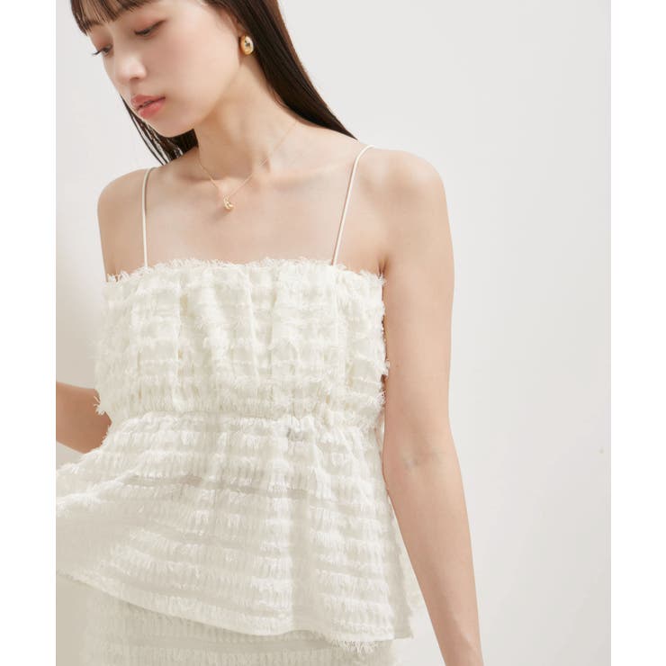 【洗える】フリンジジャガードビスチェ | VIS  | 詳細画像1 