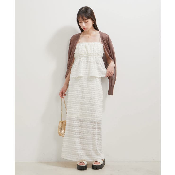 【洗える】フリンジジャガードビスチェ | VIS  | 詳細画像5 