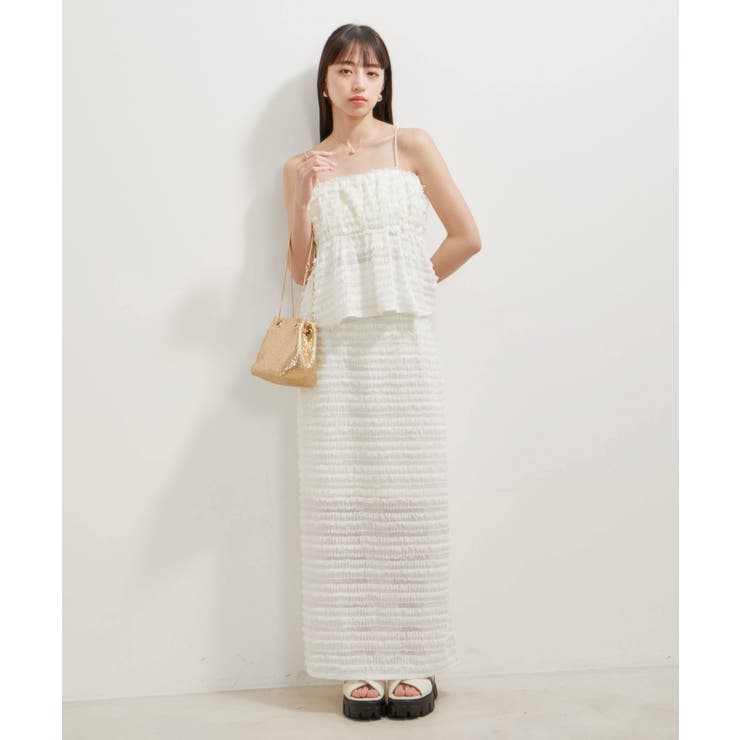 【洗える】フリンジジャガードビスチェ | VIS  | 詳細画像6 