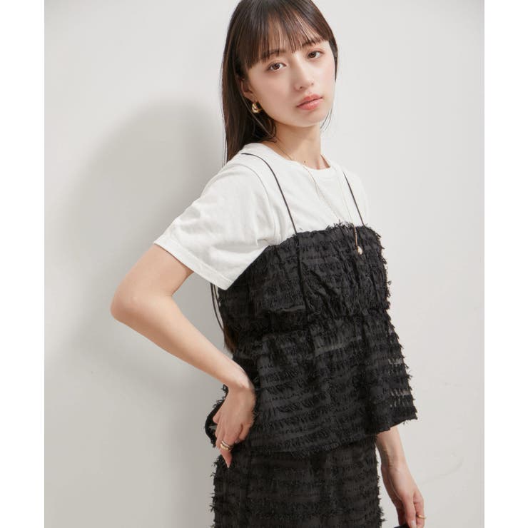 【洗える】フリンジジャガードビスチェ | VIS  | 詳細画像9 