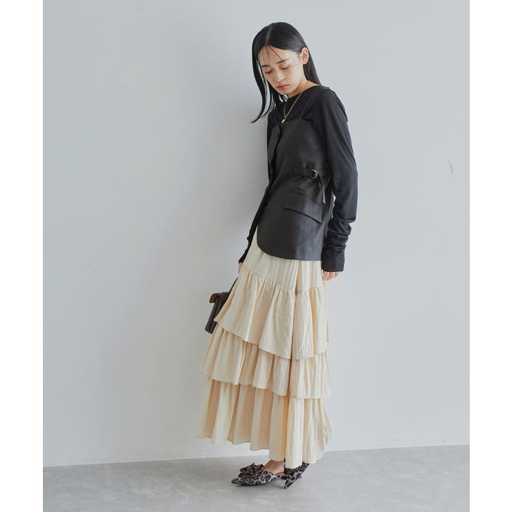 セットアップ対応】フロントボタンビスチェ【洗える】[品番