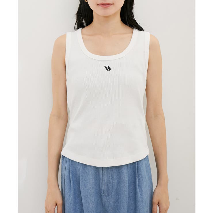 【洗える】フロントロゴ刺繍タンクトップ | VIS  | 詳細画像8 