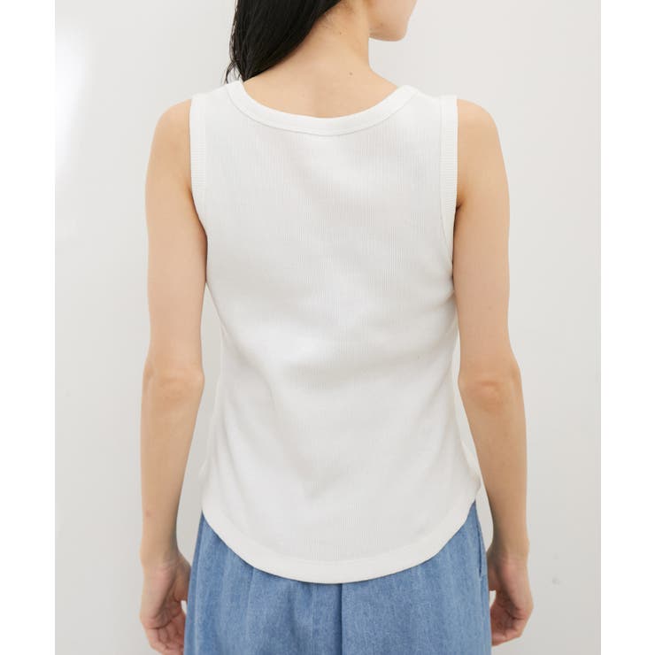 【洗える】フロントロゴ刺繍タンクトップ | VIS  | 詳細画像9 