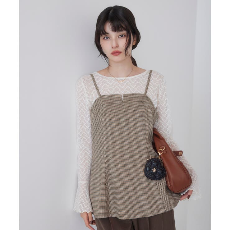 【美easy】ウーリッシュチュニック丈ビスチェ【セットアップ対応/洗える】 | VIS  | 詳細画像1 