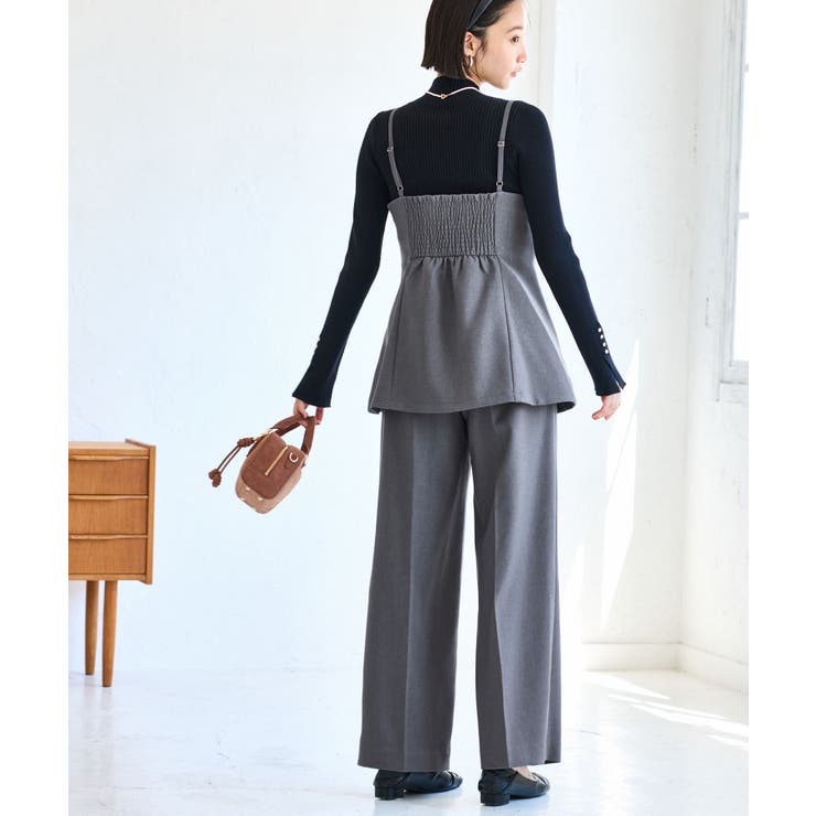 【美easy】ウーリッシュチュニック丈ビスチェ【セットアップ対応/洗える】 | VIS  | 詳細画像18 