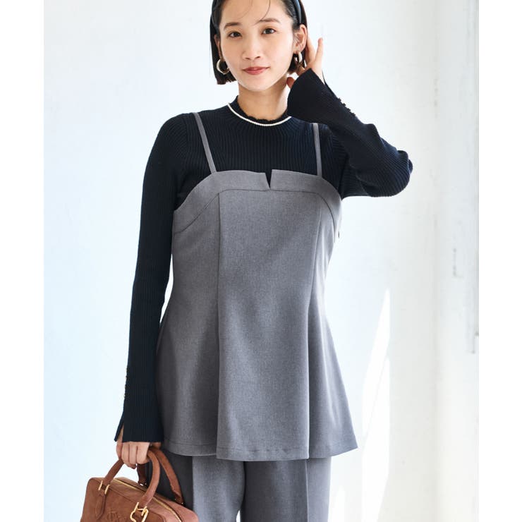 【美easy】ウーリッシュチュニック丈ビスチェ【セットアップ対応/洗える】 | VIS  | 詳細画像19 