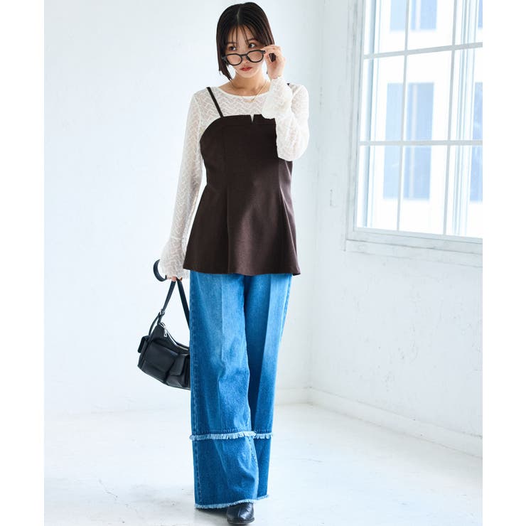 【美easy】ウーリッシュチュニック丈ビスチェ【セットアップ対応/洗える】 | VIS  | 詳細画像2 