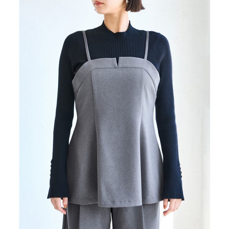 【美easy】ウーリッシュチュニック丈ビスチェ【セットアップ対応/洗える】 | VIS  | 詳細画像21 