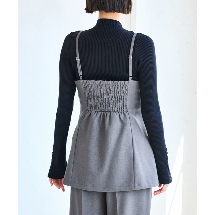 【美easy】ウーリッシュチュニック丈ビスチェ【セットアップ対応/洗える】 | VIS  | 詳細画像23 