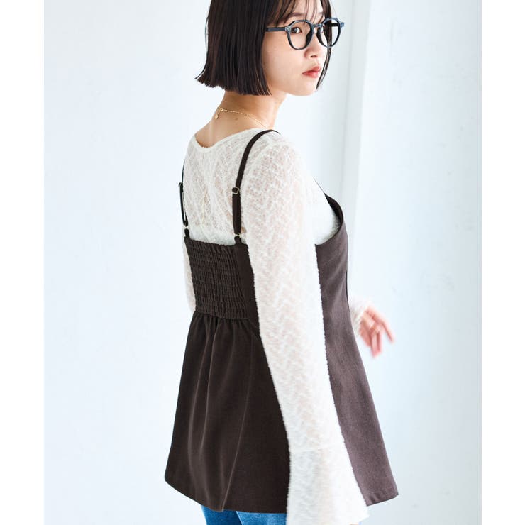 【美easy】ウーリッシュチュニック丈ビスチェ【セットアップ対応/洗える】 | VIS  | 詳細画像5 