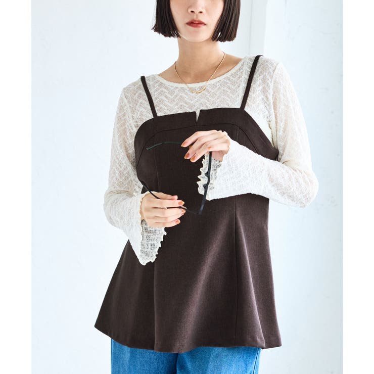 【美easy】ウーリッシュチュニック丈ビスチェ【セットアップ対応/洗える】 | VIS  | 詳細画像6 