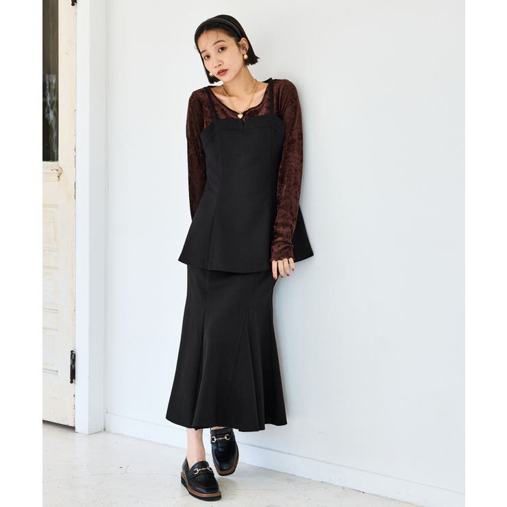 【美easy】ウーリッシュチュニック丈ビスチェ【セットアップ対応/洗える】 | VIS  | 詳細画像7 