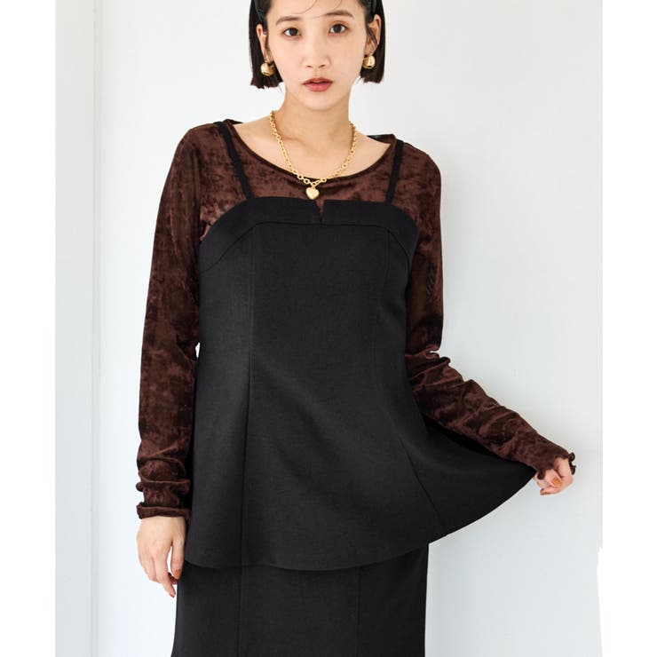 【美easy】ウーリッシュチュニック丈ビスチェ【セットアップ対応/洗える】 | VIS  | 詳細画像8 