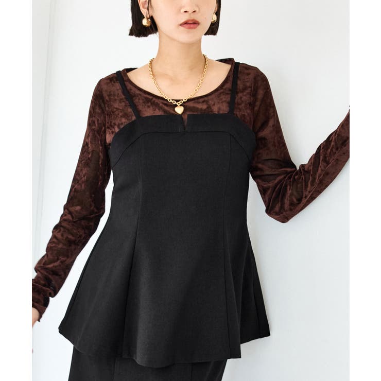 【美easy】ウーリッシュチュニック丈ビスチェ【セットアップ対応/洗える】 | VIS  | 詳細画像9 