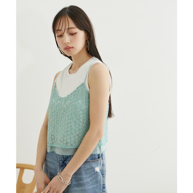 WEB限定】フラワー刺繍ビスチェ[品番：VISW0043713]｜VIS （ビス ）の