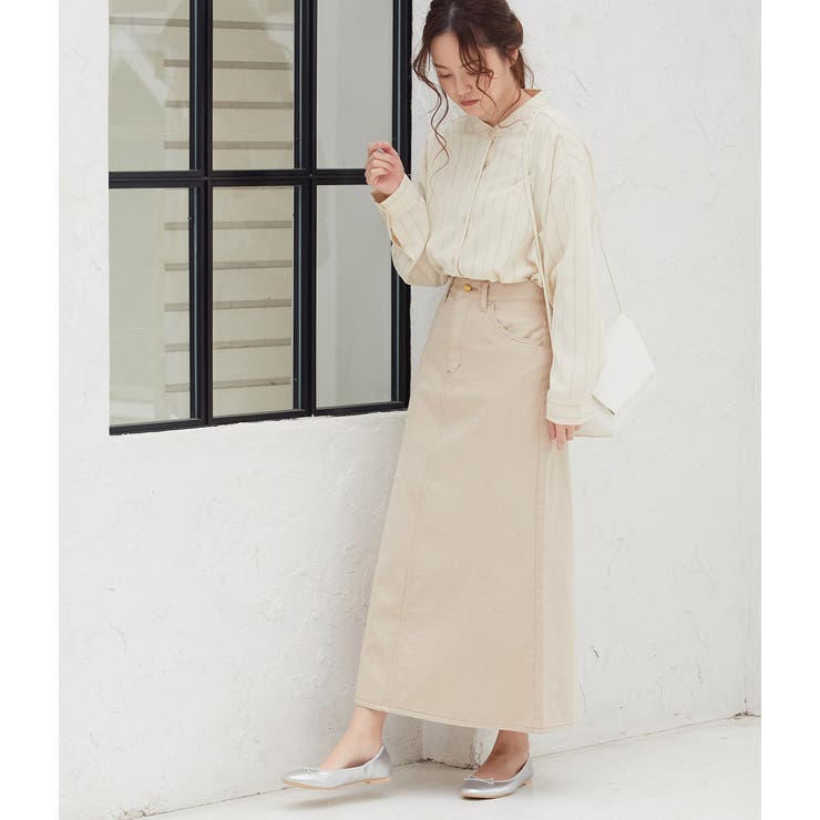 チュニック丈バンドカラーシャツ | VIS  | 詳細画像10 