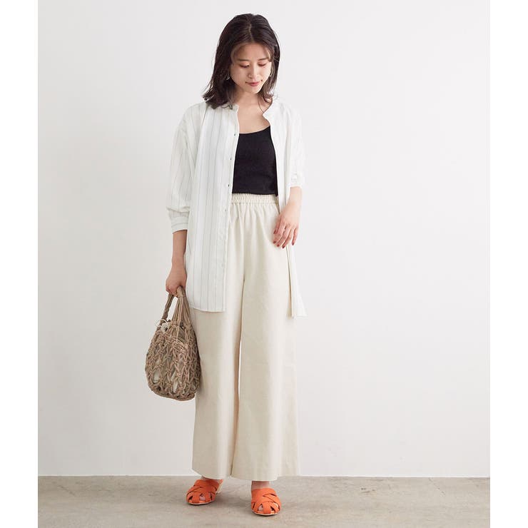 チュニック丈バンドカラーシャツ | VIS  | 詳細画像14 