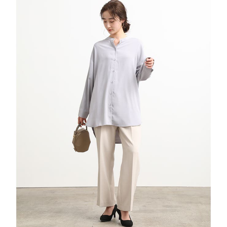 チュニック丈バンドカラーシャツ | VIS  | 詳細画像21 