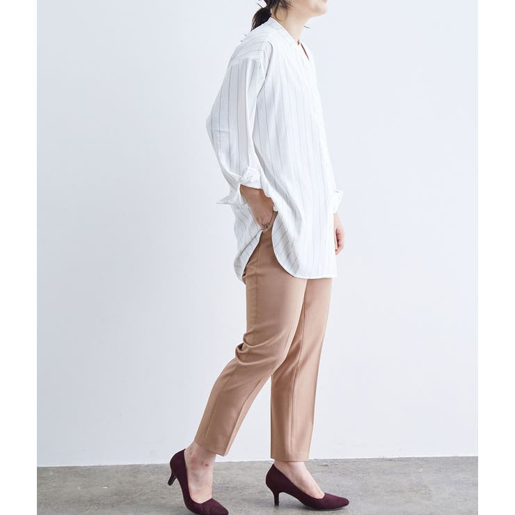 チュニック丈バンドカラーシャツ | VIS  | 詳細画像31 