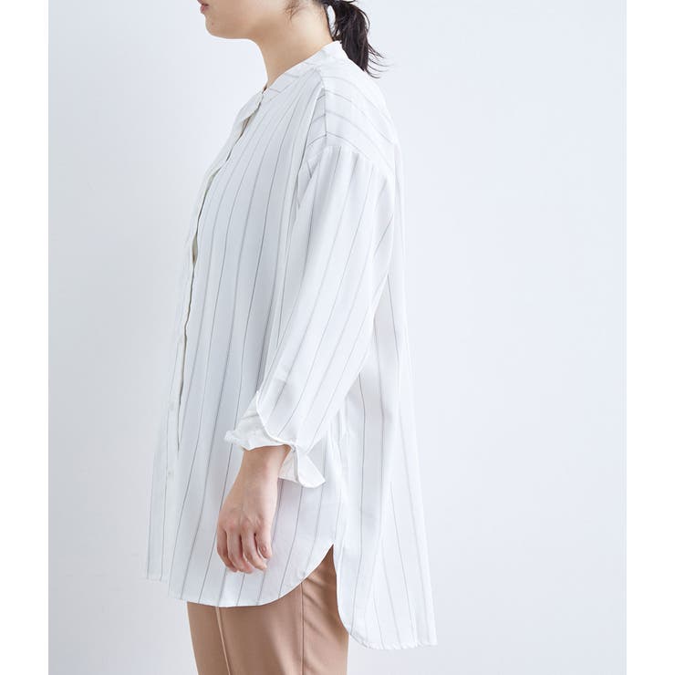 チュニック丈バンドカラーシャツ | VIS  | 詳細画像34 