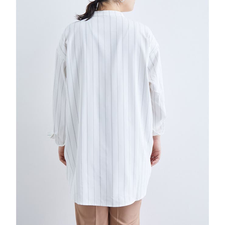 チュニック丈バンドカラーシャツ | VIS  | 詳細画像35 