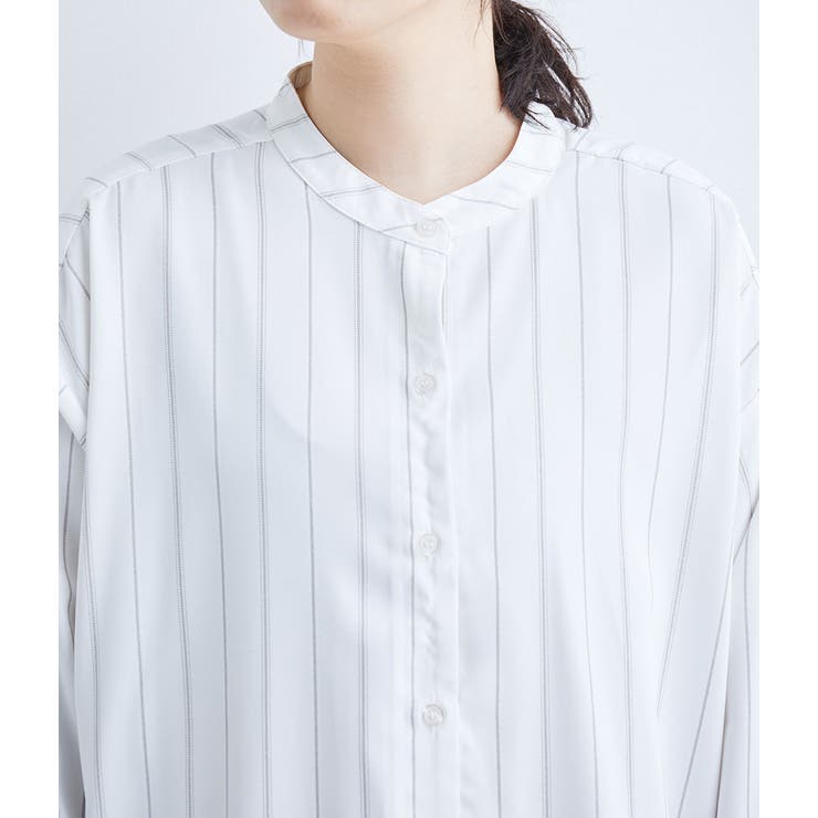 チュニック丈バンドカラーシャツ | VIS  | 詳細画像36 