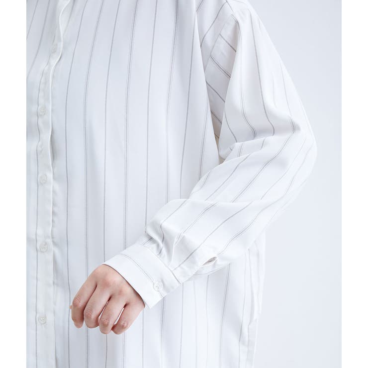 チュニック丈バンドカラーシャツ | VIS  | 詳細画像37 