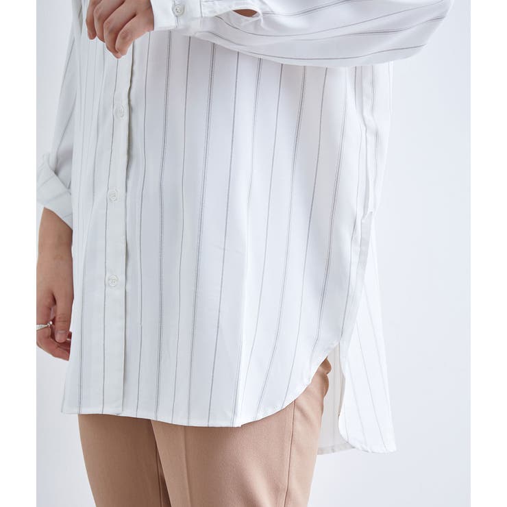 チュニック丈バンドカラーシャツ | VIS  | 詳細画像38 