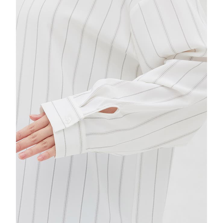 チュニック丈バンドカラーシャツ | VIS  | 詳細画像5 