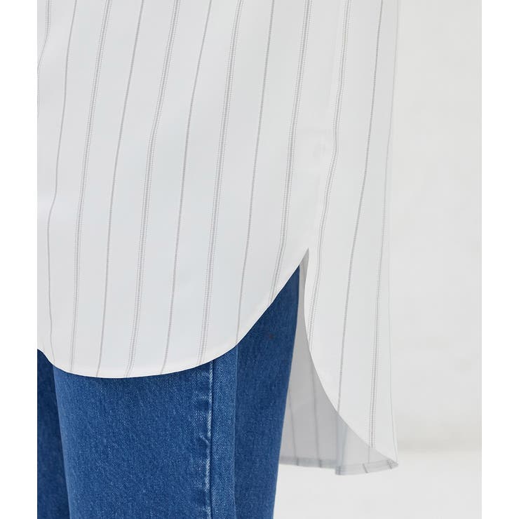 チュニック丈バンドカラーシャツ | VIS  | 詳細画像6 