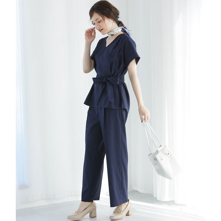 【セットアップ対応】【EASY CARE】麻調タックブラウス | VIS  | 詳細画像9 