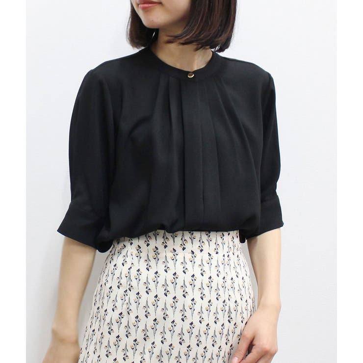 ブラック(01) | 【2WAY】フロントタックブラウス | VIS 