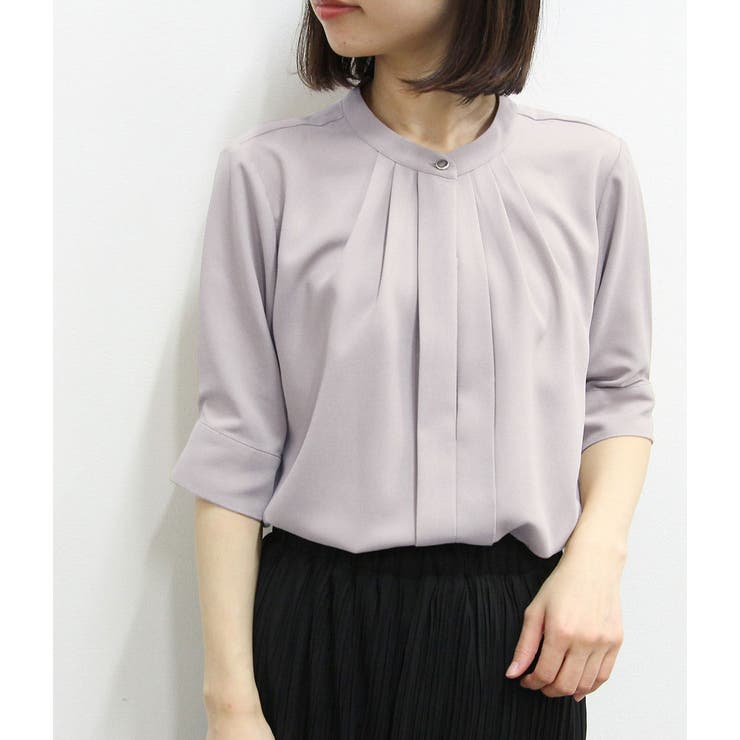 ラベンダー(52) | 【2WAY】フロントタックブラウス | VIS 