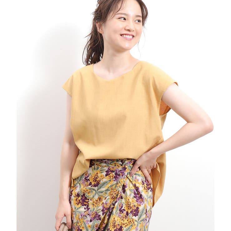 カラシ(86) | 【セットアップ対応】バックリボンブラウス | VIS 